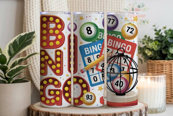 Download Bingo Game Night 20oz Tumbler Wrap - Game Collection