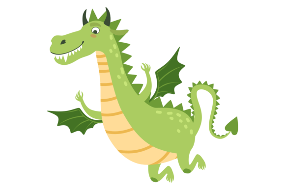 Download Green Dragon Cartoon Icon. Kid Fairytale - Premium Resources
