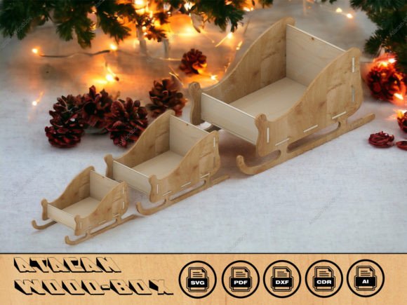 Download Handcrafted Santa Claus Christmas Sleigh - Handcrafted Collection