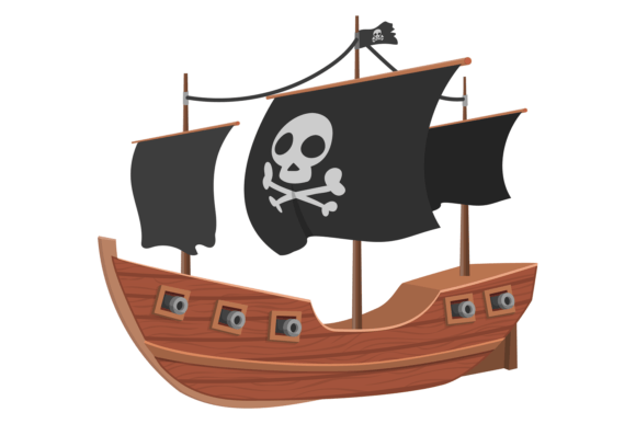 Download Pirate Ship Cartoon Icon. Black Sails Bo - Premium Bundle
